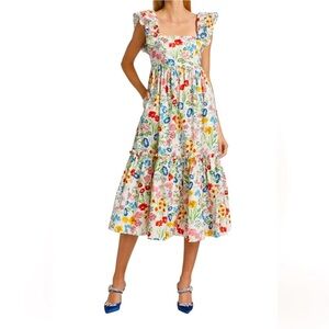 Cara Cara Darby floral print dress midi Tuckernuck small tiered